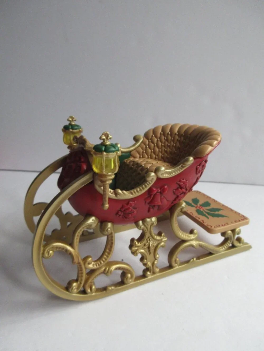 2001 Santa's Sleigh Christmas Ornament With Toys 2 Pcs Hallmark Keepsake New